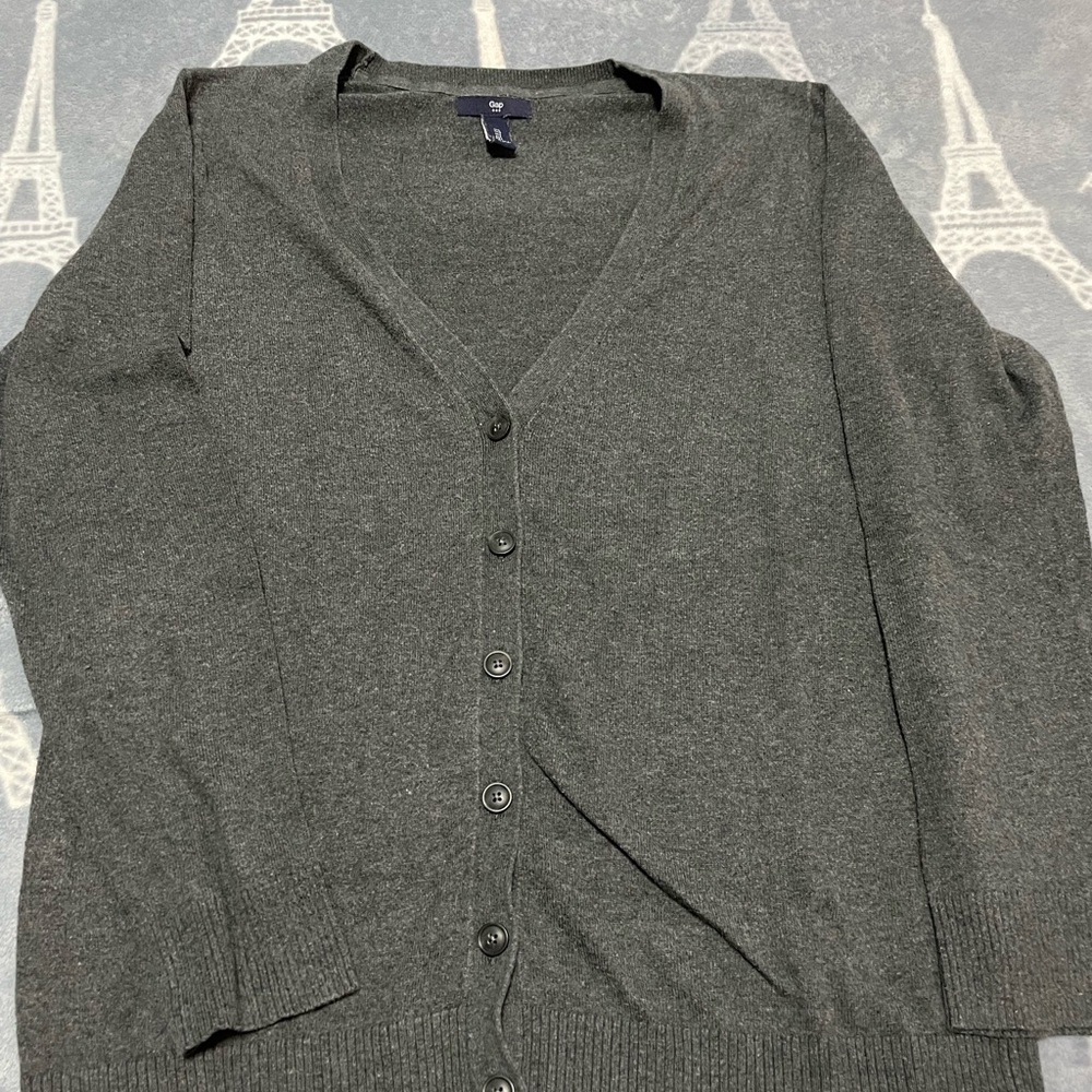Gray cardigan